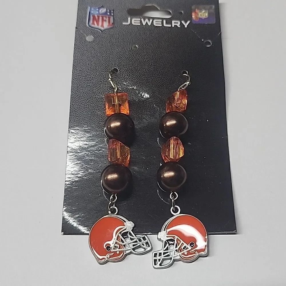 Cleveland Browns Dangle Beaded Earrings